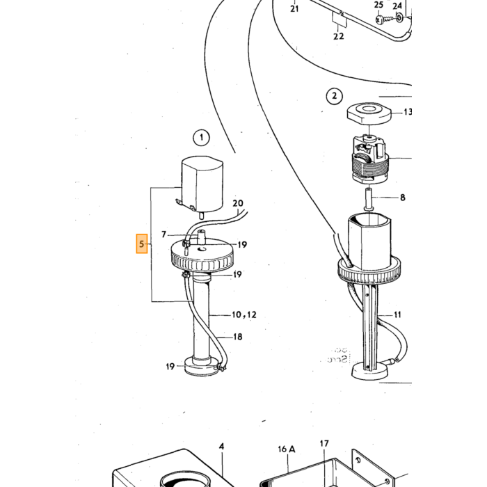 Volvo Scheibenwaschpumpe + Behälter Amazon+P1800+140+164 1966+ Volvo teil nr 688400