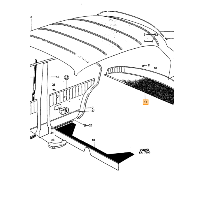 Volvo Matte Hutablage Amazon Original Volvo teil nr 691616