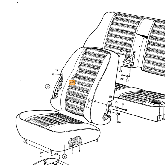 Volvo Upholstery Amazon seatcover  in set 692094 Volvo teil nr 692095