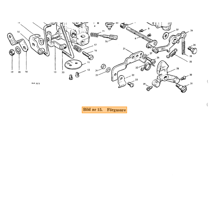 Volvo Hebel für Vergaser Zenith 34VN+36VN Volvo teil nr 71924