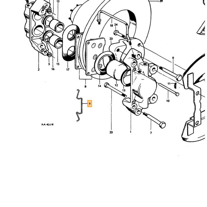 Volvo Bremsclip Handbremshebel PV544+Duett+Amazon(ersetzt 673749 673750) Volvo teil nr 88830