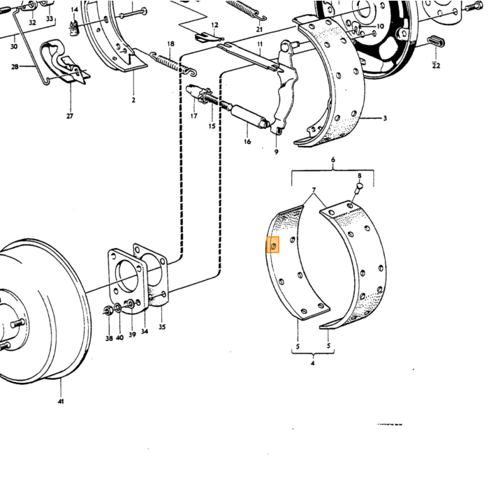 Volvo Bremsclip Handbremshebel PV544+Duett+Amazon(ersetzt 673749 673750) Volvo teil nr 88830