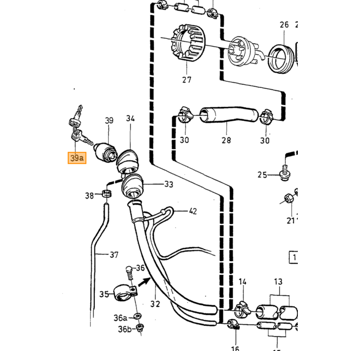 Volvo Tankdeckel + Schloss abschließbar und Schlüssel 240 + 260 + 740 + 940 + 850 V70 C70 70 1978 + (orig Volvo) Volvo teil nr 9142606