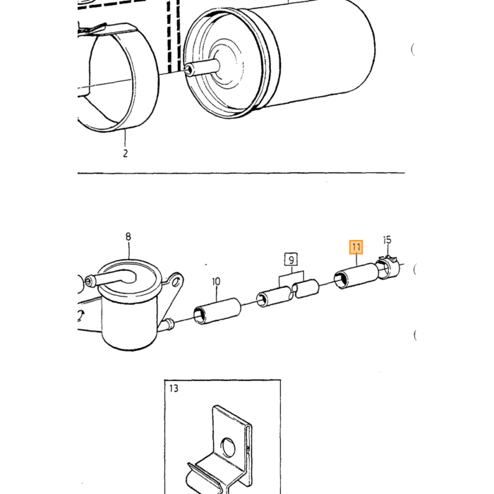 Volvo Kraftstofffilter Volvo 850 - S90 - V90 - S70 - V70 - C70 - V70XC Volvo teil nr 9142658