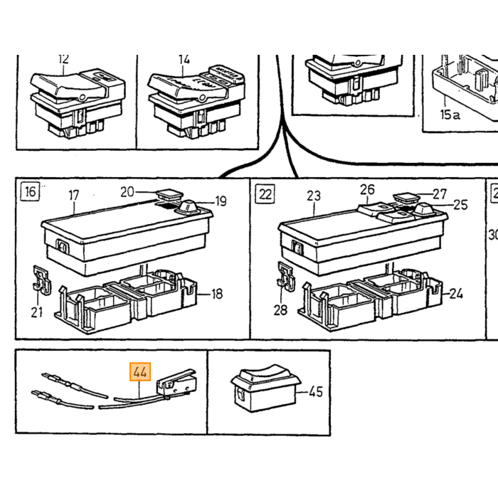 Volvo Türschalter links, Volvo Typ 850, Volvo Teilenummer 9152439