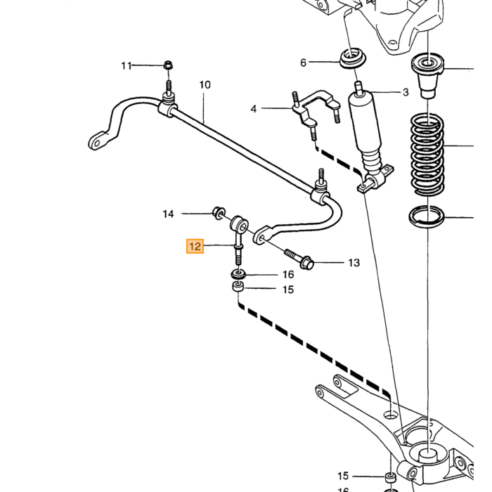 Volvo Stabilisator End-Link AWD Hinterseite AWD 850 v70 c70 s70 xc70 Stabilisierung Hinterachse Volvo Teil Nr 9157313