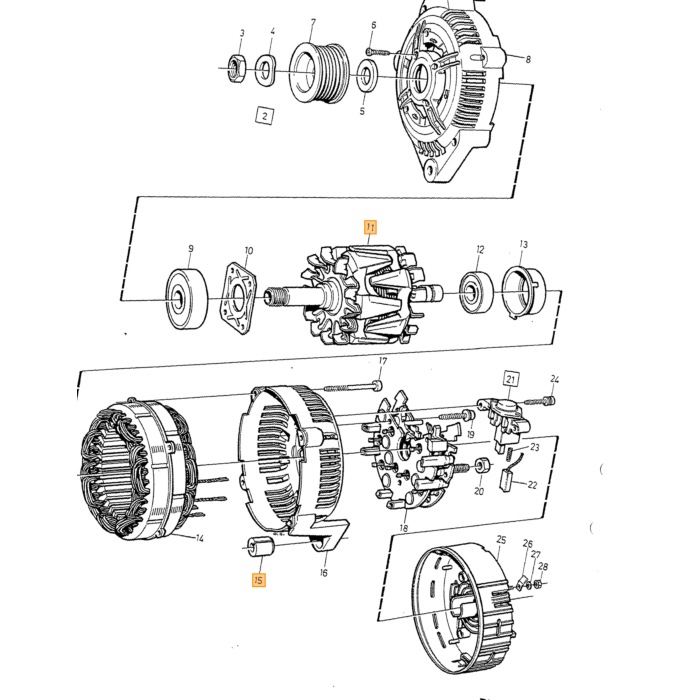 Volvo Dynamo 100A für Volvo 850 - 960 - C70 - V70 - S70 - XC70, Volvo Ersatzteil Nr. 9162683