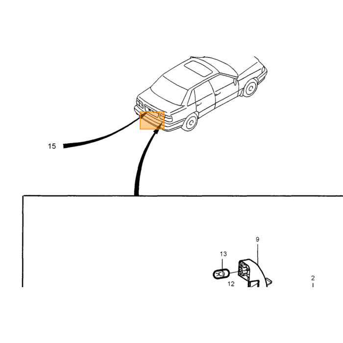 Volvo Blinklicht passend für Volvo C70 - S70 - V70 - XC70 Volvo teil nr 9169375