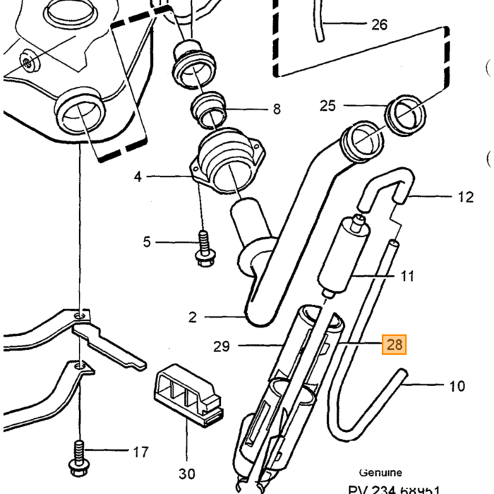 Volvo SCHUTZ Volvo Teil Nr 9186725 Produkt