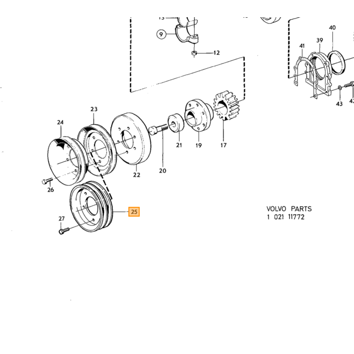 Volvo Mutter für Ventileinstellschraube B18+B20+B30 5/16 UNF Volvo teil nr 921781