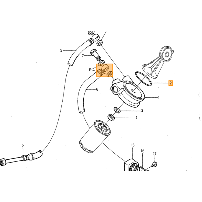 Volvo Dichtung (Gummiring) Ölkühler B23+B200+B230 und D24TIC B19/21/23 200/230 ET/FT mit Turbo 2 erforderlich Volvo teil nr 925093
