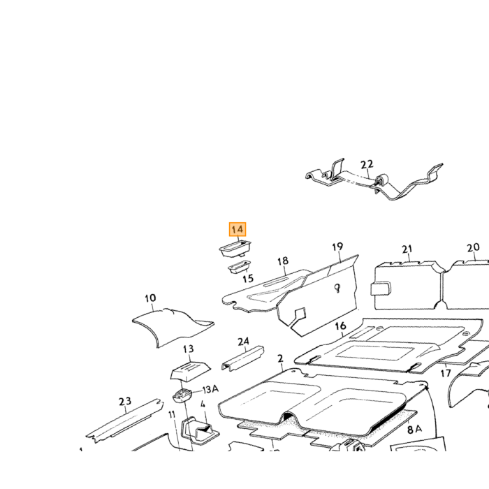 Volvo Klemmbefestigung Sitzpolster Seite Amazon (8 pro Sitz benötigt) Volvo teil nr 942188
