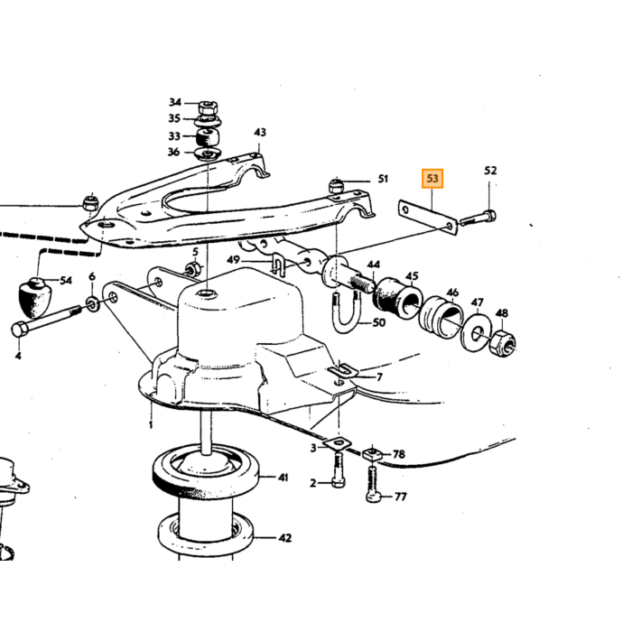 Volvo Sicherungsblech Querlenker oben Amazon P1800 Volvo teil nr 942942