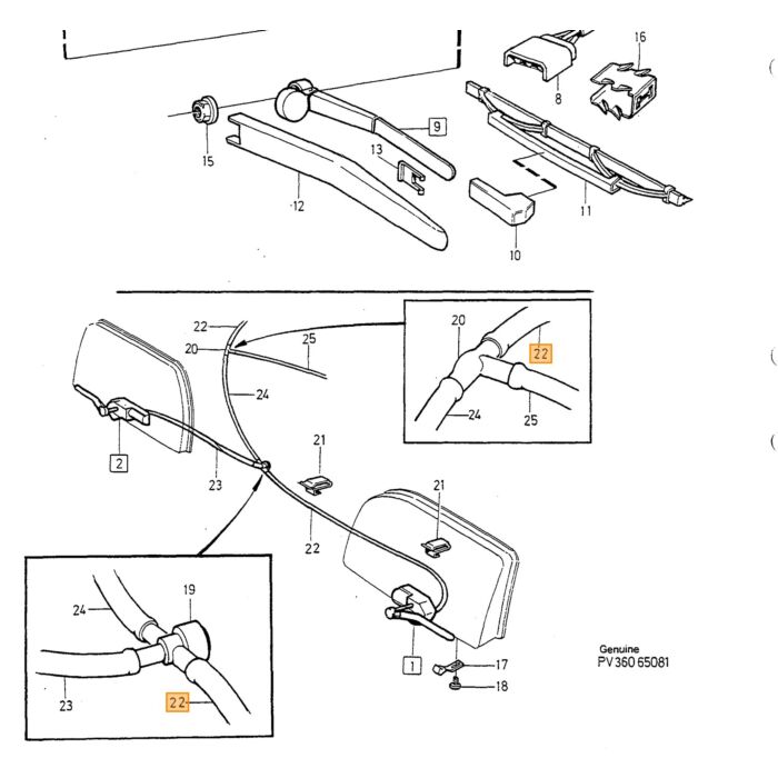 Volvo Schlauch Scheinwerfer Sprüher 3 mm Innendurchmesser pro Meter Volvo Teil Nr 943722