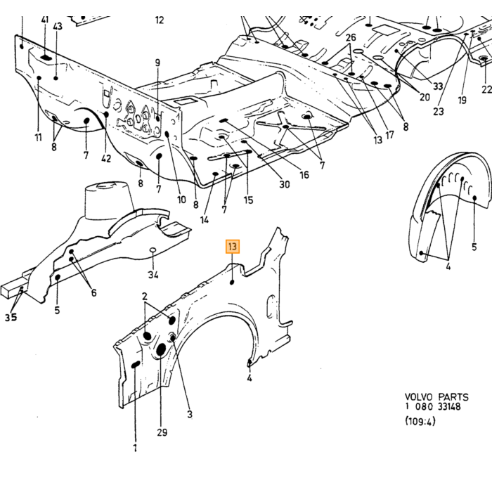 Volvo Gummistopfen 14 mm Lochdurchmesser 10mm Volvo Teil Nr. 948240