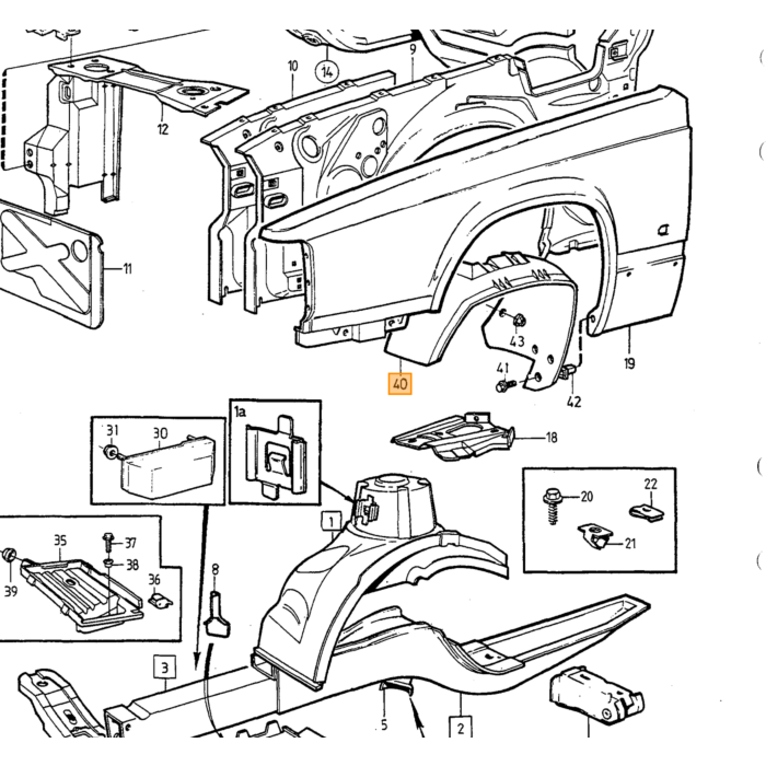 Volvo Schraube M8 Länge 30MM für unter Federbein 240 (985039) Volvo Teil Nr 948336