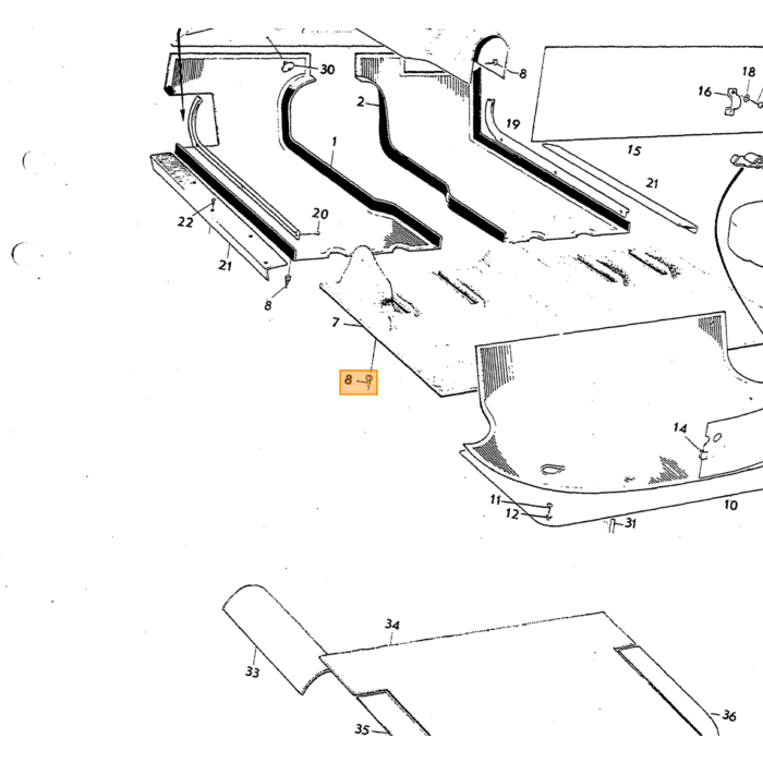 Volvo Druckknopfmatte+Stuhl siehe 94945 Volvo teil nr 94942