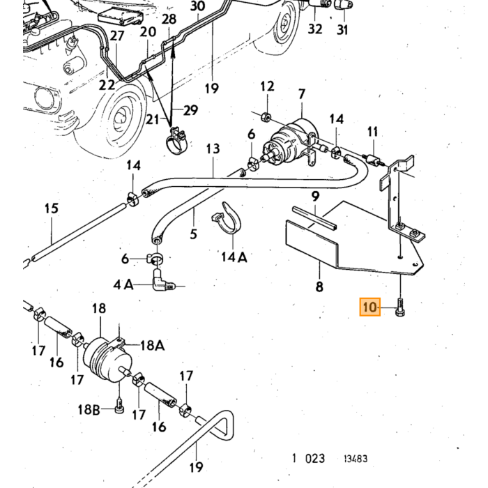 Volvo Schraube UNC 1/4-20x3/8inch (9 mm) URX Volvo Teil Nr 950044