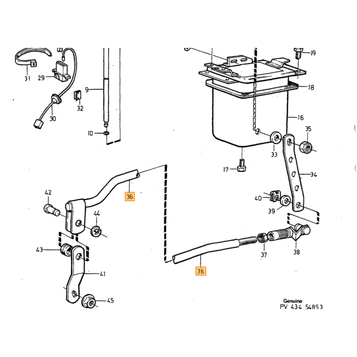 Volvo Mutter 5/16UNC Nylock selbstsichernd Volvo teil nr 950353