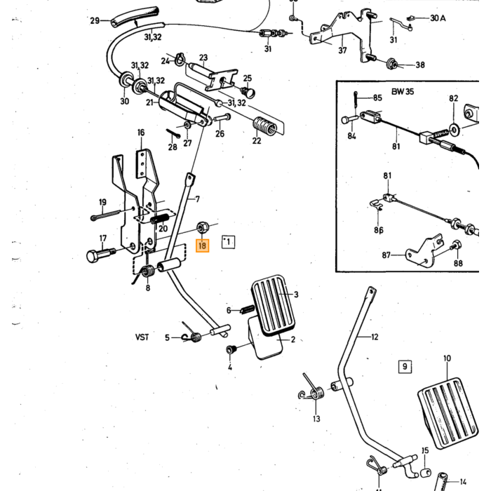 Volvo Mutter 5/16UNC Nylock selbstsichernd Volvo teil nr 950353