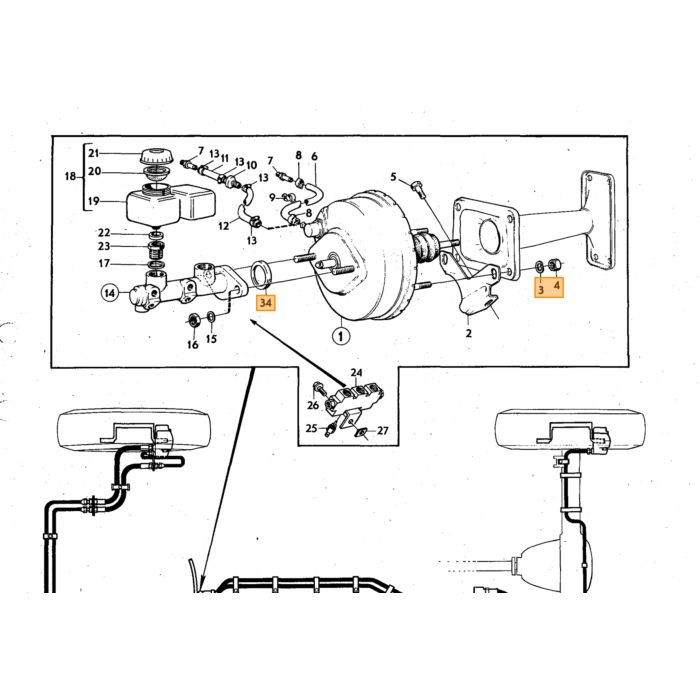 Volvo Revet Bremse 1/2 Zoll 13 6 inw Dicke 1 8 ausw 23 8 Amazon B20 P1800 140 Volvo Teil Nr 955898 Produkt