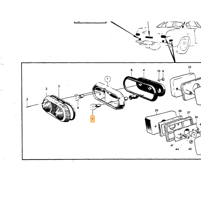 Volvo Schraube Rücklicht 1800ES (3 Stück pro Seite erforderlich) Volvo teil nr 956061