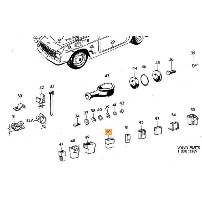 Volvo Stecker 6-polig PV544+Amazon+ Volvo teil nr 958214