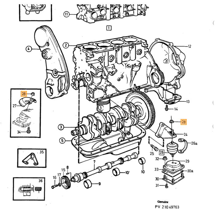 Volvo Stangensatz (komplett) für Alu-Querlenker Volvo 740 - 760 - 780 - 940 - 960 Volvo teil nr 971098
