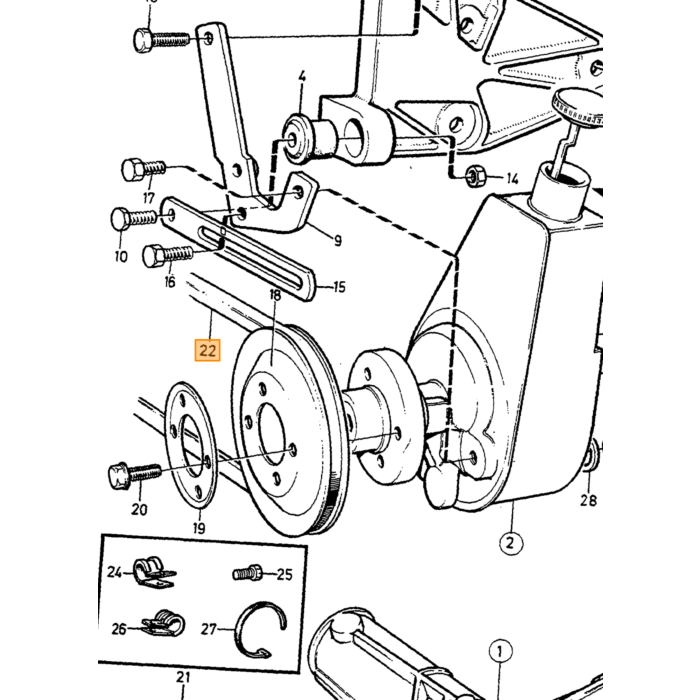 Volvo Antriebsriemen-Servolenkungspumpe ohne Klimaanlage Volvo 240 - 260 - 740 - 760 Volvo teil nr 973538