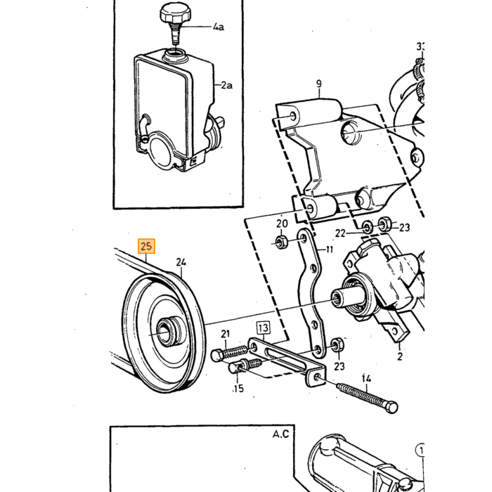 Volvo Antriebsriemen-Servolenkungspumpe ohne Klimaanlage Volvo 240 - 260 - 740 - 760 Volvo teil nr 973538