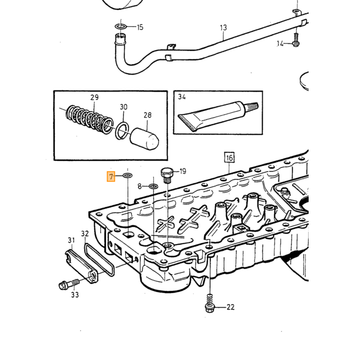 Volvo Dichtring Öldruckrohr  Volvo 960 - 850 - S40 - V40 - V50 - S60 - V60 - C30 - C70 - S70 - V70 - S80 - XC70 - XC90 Volvo teil nr 978393