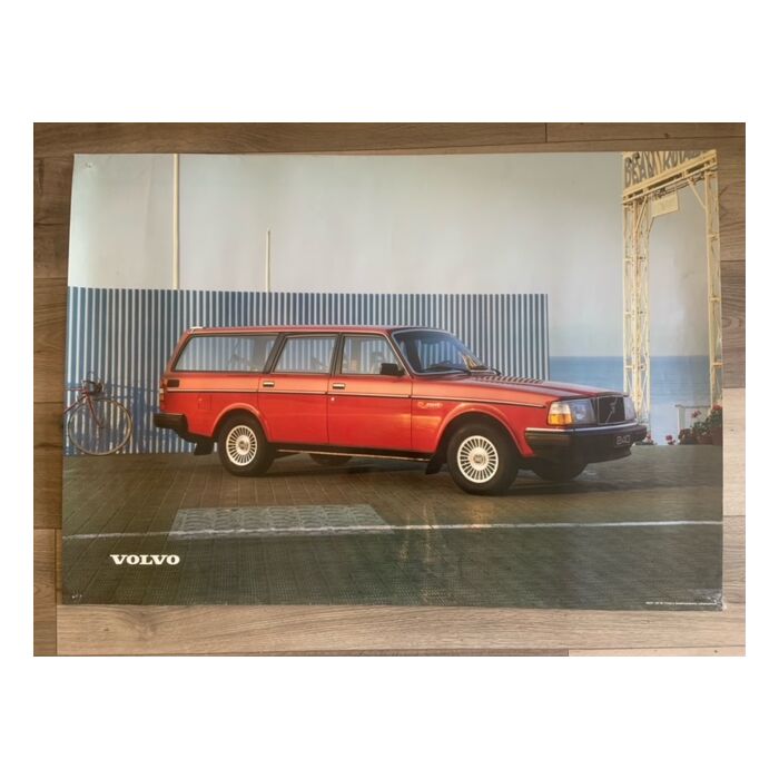 Poster Volvo 240, Reproductie Origineel, B1 Formaat 70 x 100 cm