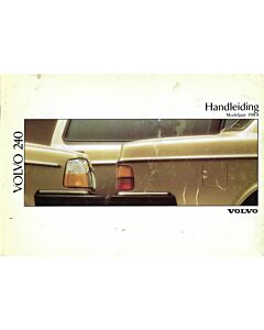 Volvo Bedienungsanleitung 240 1989 Niederländisch