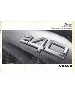 Volvo 240 Bedienungsanleitung Diesel 1988 Niederländisch