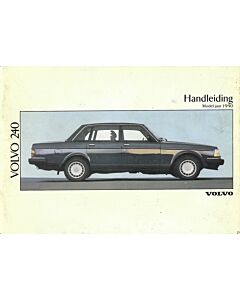 Volvo Bedienungsanleitung 240 1990 Niederländisch