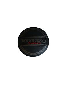 StickerinchVolvoinch naafdop zwart op chroom 42mm