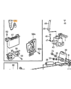 Lambda sonde 240+740 B21 b23 b28 1 draads 1980-1984 origineel Volvo