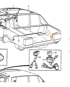 Embleem 240 INJECTION achterklep koffer niet meer leverbaar
