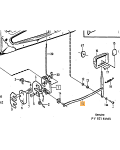 Deur portier Opener links
