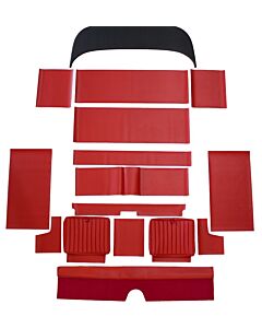 Bekleding P1800 1963 rood achterbank set compleet