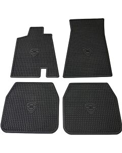 Mattenset 164 zwart rubber met 164 logo set 4st 1973+1974