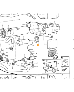 Waterpomp onafhankelijke auto verwarming Volvo 400  850  900  C70 (-2005)  S70  V70 (-2000)  S90  V90 (-1998) electrisch