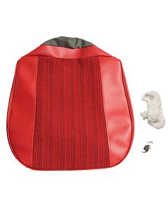 Bekleding set Amazon stoelhoes zitting/rug rood stof vinyl 1962 1963 409-236