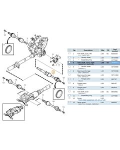 Aandrijfas Voorzijde Rechts AW50 - 51 AWD Volvo V70 - S60 origineel 