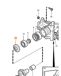 Afdichtring keerring Aandrijfas haakse overbrenging Volvo 850 - 940 - 960 - S60 - S70 - V70 - XC70 - S80 - S90 - XC90