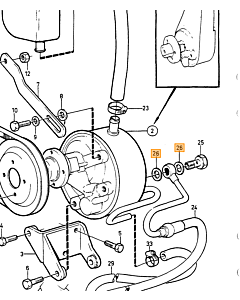 Kupferring 16.2mm Leitung Lenkpumpe V90 S90 Lenkunterstützung für Volvo