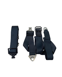 Ceinture de sécurité avant noir Volvo 140/164 jeu de 2 pièces Ceinture de sécurité avant noir Volvo 140/164 jeu de 2 pièces
