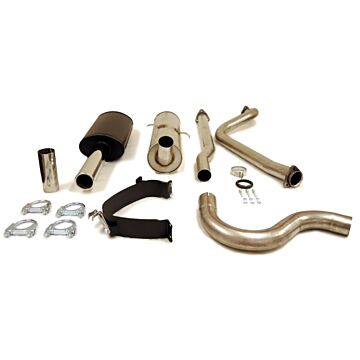 Uitlaatset turbo 744+745+760+765 -1988 SIMONS sportuitlaat complete set vanaf spruitstuk (geen kat) 2 5inch