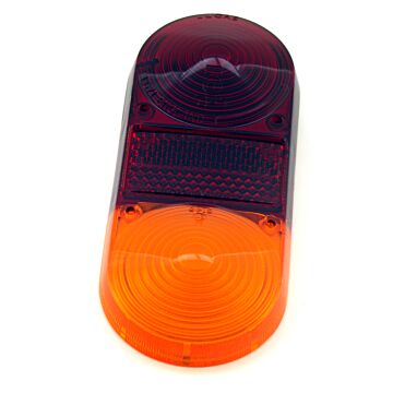 Glas achterlicht P1800 rood/geel (oranje) achterlichtglas (668399)
