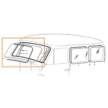 Ruit PV544+Duett voor getint + balk  290GB  671888